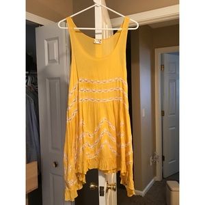 Free people yellow dress/slip